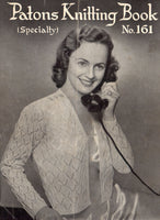 Patons 161 - 40s Knitting Patterns for Women's Clothing Instant Download PDF 20 pages