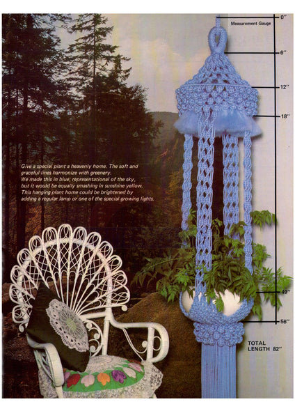 Vintage 70s "Starlight" Plant Hanger Pattern Instant Download PDF 2 pages plus 4 extra pages with general information