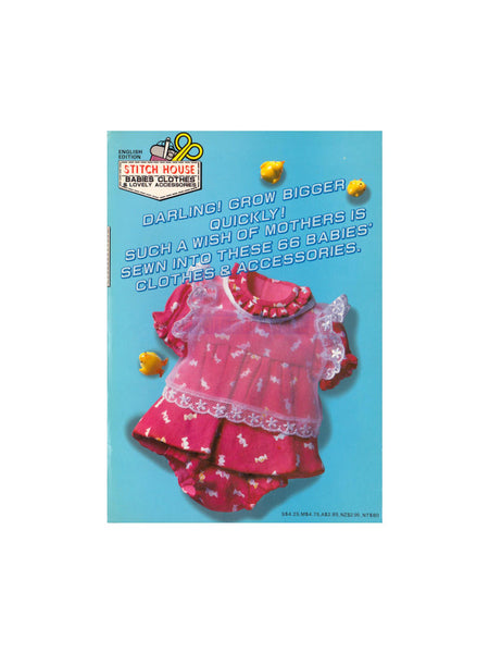 Stitch House Babies Clothes - Japanese instructions (in English) For Drafting 80s Sewing Pattern Pieces - Instant Download PDF 68 pages