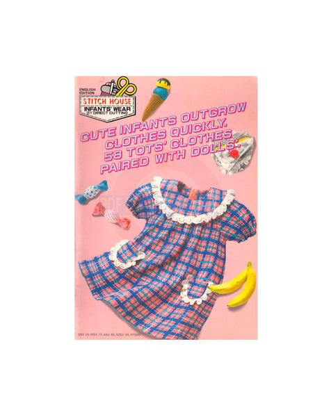 Stitch House Infants' Wear - Japanese instructions (in English) For Drafting 80s Sewing Pattern Pieces - Instant Download PDF 68 pages