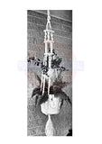 Vintage 70s Macrame White Garden Hanger Pattern Instant Download PDF 1 + 15 pages