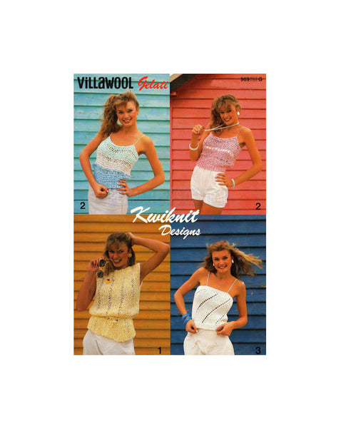 Villawool 969 Gelati Three Tops For Women Instant Download PDF 4 pages