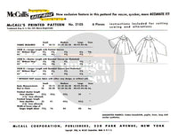 50s Unisex Adult Religious Surplice or Choir Cotta, Various Sizes, McCall's 2105 Sewing Pattern Reproduction