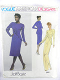 Vogue 2381 American Designer Scott Barrie A-Line Evening Dress with Asymmetric Ruffle, Uncut, Factory Folded, Sewing Pattern Size 8