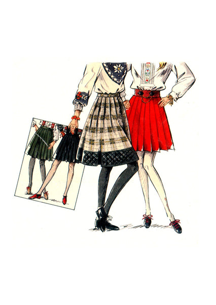 Neue Mode 20873 Skirts with Pleat Variations in Two Lengths and Crossover Braces, Uncut, Factory Folded Sewing Pattern Multi Size 8-18