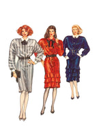 Neue Mode 20879 Button Front Dress with Tiered, Ruffled Skirt in Two Lengths, Uncut, Factory Folded Sewing Pattern Size 12-22