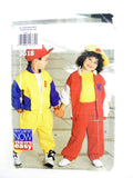 See and Sew 3618 Childs' Leisurewear: Sports Jackets with Contrast Colours and Pants, Uncut, Factory Folded Sewing Pattern Multi Size