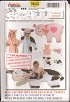 Burda 9643 Baby Accessories: Hooded Bathrobes, Play Rugs, Hand Puppets, Soft Toys, Uncut, Factory Folded Sewing Pattern Multi Size 9M-3
