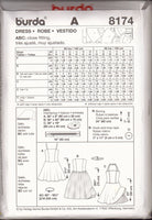 Burda 8174 Close Fitting Halter Neck, Strapless or Spaghetti Strap Party Dress, Uncut, Factory Folded Sewing Pattern Multi Size 8-18