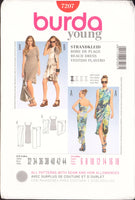 Burda 7207 Beachwear: Beach Dresses with Style Variations, Uncut, Factory Folded, Sewing Pattern Multi Size 6-18