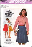 Simplicity 7870 Teens' Set of Front Wrap Skirts with Waistband & Optional Ruffle, Uncut, Factory Folded, Sewing Pattern Size 8 or 11-12