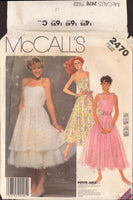 McCall's 2470 Prom, Formal, Bridesmaid, Special Ocassion Fitted and Flared Dress, Uncut, Factory Folded Sewing Pattern Size 12