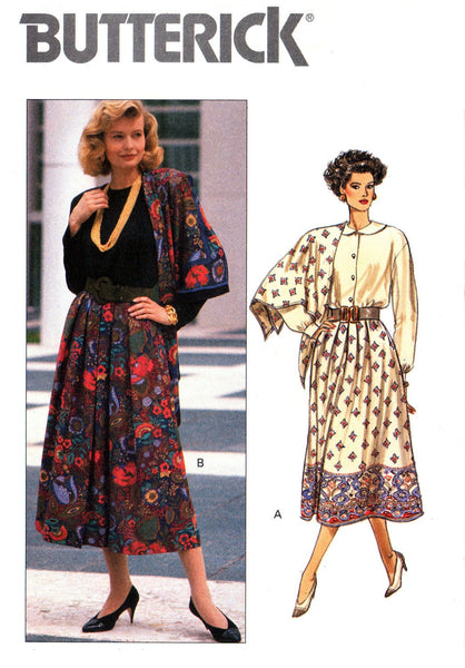 Butterick 4231 Full, Pleated, Flared or Dirndl Skirt in Two Lengths and Square Scarf, Uncut, Factory Folded, Sewing Pattern Size 14-18