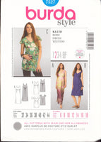 Burda 7527 Maternity Wear: Semi-Fitted Dress in Two Lengths and Tunic, Uncut, Factory Folded, Sewing Pattern Multi Size 6-18