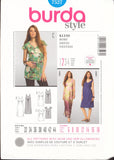 Burda 7527 Maternity Wear: Semi-Fitted Dress in Two Lengths and Tunic, Uncut, Factory Folded, Sewing Pattern Multi Size 6-18