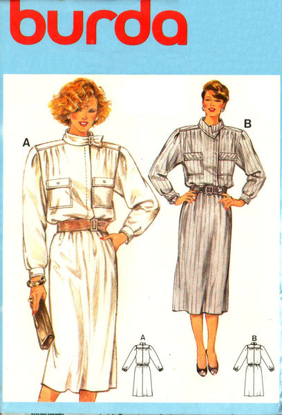 burda shirt dress pattern Crpe de Chine Shirt Dress 402 | Burda Curvy 01/23