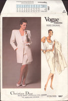 Vogue Paris Original 1867 Christian Dior Lined, Oversized Jacket, Top and Straight Skirt, Uncut, Factory Folded, Sewing Pattern Size 10