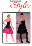 Style 1158 Carolina Herrera Fitted, Strapless Evening, Cocktail, Prom Dress with Puff Skirt, U/C, F/Folded, Sewing Pattern Size 10 or 12