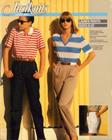 Justknits Ladies Straight Leg Pants, Jeans with Front Zipper or Walk Shorts, Uncut, Factory Folded, Sewing Pattern Multi Plus Size 8-22