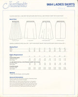 Justknits 9664 Skirts in Four Styles: Pleated, A-line, Four Gore, Straight, Uncut, Factory Folded, Sewing Pattern Multi Plus Size 8-22