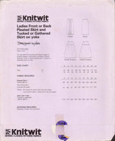 Knitwit 2000 Ladies' Pleated, Tucked or Gathered Skirts, Uncut, Factory Folded Sewing Pattern Multi Plus Size 6-22