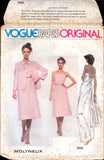 Vogue Paris Original 1858 Molyneux Lined Jacket, Dress in Two Lengths and Belt, Partially Cut & Factory Folded, Sewing Pattern Size 10