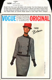 Vogue Paris Original 1634 Balmain Semi-Fitted Dress with Jacket, Uncut, Factory Folded, Sewing Pattern with Label Size 14 Bust 34