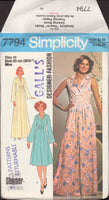 Simplicity 7794 Princess Seamed Evening Maxi Dress in Two Lengths, Uncut, Factory Folded Vintage Sewing Pattern Size 10 Bust 32.5"