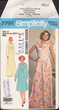 Simplicity 7794 Princess Seamed Evening Maxi Dress in Two Lengths, Uncut, Factory Folded Vintage Sewing Pattern Size 10 Bust 32.5"