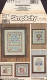Simplicity Crafts 8277 Blue Wax Transfers for Cross-Stitch Samplers or Counted Cross-Stitch, Uncut, Factory Folded, Sewing Pattern