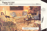 Vogue For Living 1711 Home Furnishing: Tailored Sofa, Ottoman, Chair, Cushion Covers, Uncut, Factory Folded, Sewing Pattern