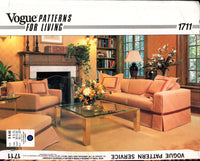 Vogue For Living 1711 Home Furnishing: Tailored Sofa, Ottoman, Chair, Cushion Covers, Uncut, Factory Folded, Sewing Pattern