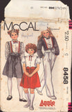 McCall's 8458 Annie Long or Short Sleeve Blouse, Skirt, Culottes, Pants and Suspenders, Uncut, Factory Folded Sewing Pattern Size 12