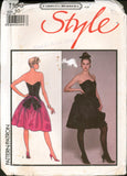 Style 1158 Carolina Herrera Fitted, Strapless Evening, Cocktail, Prom Dress with Puff Skirt, U/C, F/Folded, Sewing Pattern Size 10 or 12