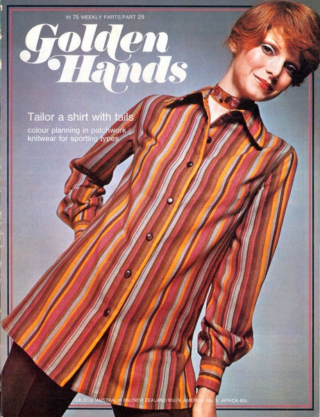 70s Golden Hands Weekly Part 29 Knitting, Dressmaking and Needlecraft Colour Magazine with Patterns and Instructions