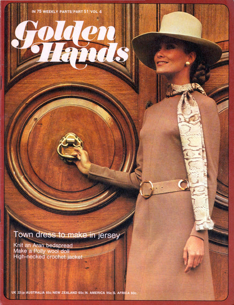70s Golden Hands Weekly Part 51 Knitting, Dressmaking and Needlecraft Colour Magazine with Patterns and Instructions