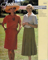 Justknits 9664 Skirts in Four Styles: Pleated, A-line, Four Gore, Straight, Uncut, Factory Folded, Sewing Pattern Multi Plus Size 8-22