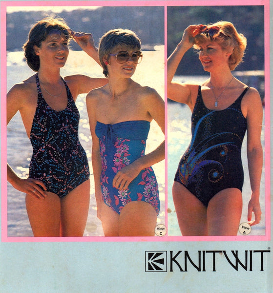 Knitwit 5700 Strapless, Halter or Tank One Piece Swimsuits, Uncut, Factory Folded Sewing Pattern Multi Size 6-16