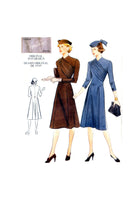 2197 Vogue Vintage Model Original 1939 Design Fitted A-Line Dress with Front Drape, Uncut, Factory Folded, Sewing Pattern (various sizes)