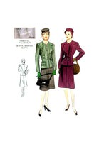 2199 Vogue Vintage Model Original 1946 Design Fitted Jacket and A-Line Skirt, Uncut, Factory Folded, Sewing Pattern (various sizes)
