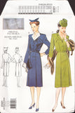 2321 Vogue Vintage Model Original 1943 Design Dress with Shaped Princess Seams, Uncut, Factory Folded, Sewing Pattern Size 12-16