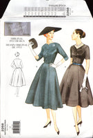 2268 Vogue Vintage Model Original 1951 Design Princess Seamed Dress with Flared Skirt, Uncut, Factory Folded, Sewing Pattern Size 12