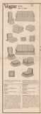 Vogue For Living 1711 Home Furnishing: Tailored Sofa, Ottoman, Chair, Cushion Covers, Uncut, Factory Folded, Sewing Pattern