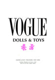 Vogue Dolls & Toys by Susannah Pfeffer, Hard Cover Book (dust cover missing) Patterns, Detailed Instructions, Colour Photos, 208 pages