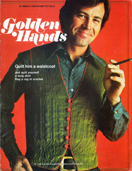 70s Golden Hands Weekly Part 70 Knitting, Dressmaking and Needlecraft Colour Magazine with Patterns and Instructions