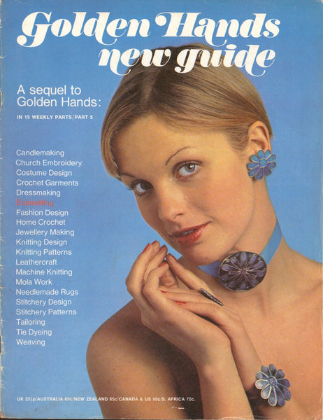 70s Golden Hands Weekly New Guide Part 5 Crafts, Knitting and Needlecraft Colour Magazine with Patterns and Instructions
