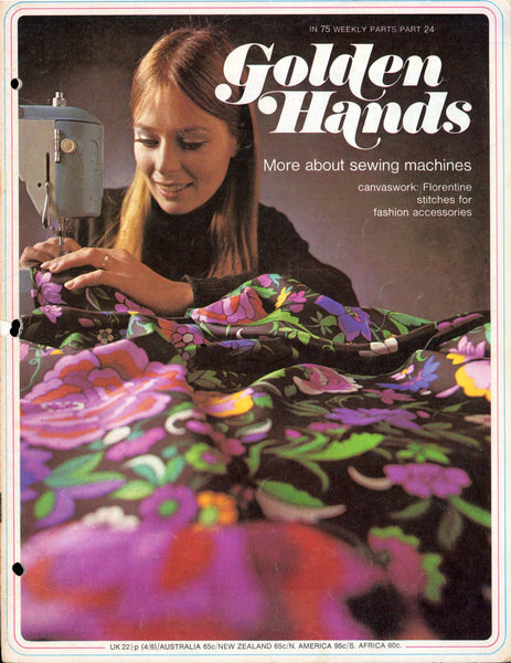 70s Golden Hands Weekly Part 24 Knitting, Dressmaking and Needlecraft Colour Magazine with Patterns and Instructions