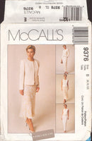 McCall's 9376 Jones New York Design Lined Jacket, Lined Vest, Pants and Bias Skirt, Uncut, Factory Folded, Sewing Pattern Size 8-12