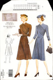 2197 Vogue Vintage Model Original 1939 Design Fitted A-Line Dress with Front Drape, Uncut, Factory Folded, Sewing Pattern (various sizes)