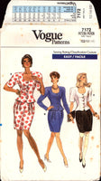 Vogue 7172 Semi-Fitted Top with Long or Above Elbow Sleeves and Tapered Skirt, Uncut, Factory Folded, Sewing Pattern Size 12-16